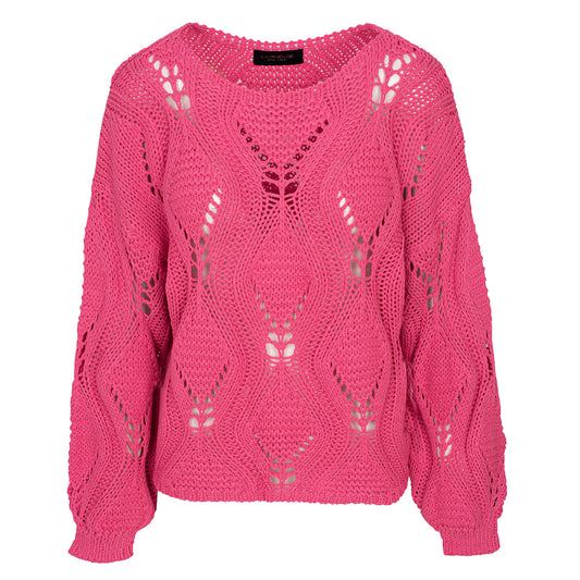LUXZUZ // ONE TWO Snerle Knit Knit 331 Geranium Pink