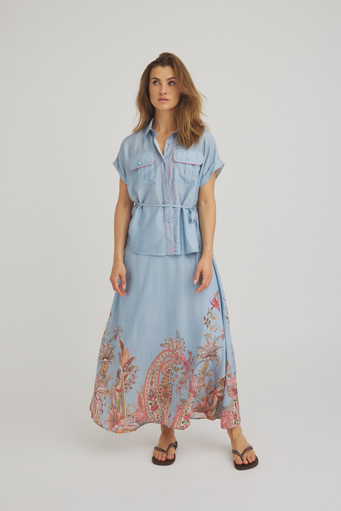 LUXZUZ // ONE TWO Vagna Skirt Skirt Faded Blue 5019