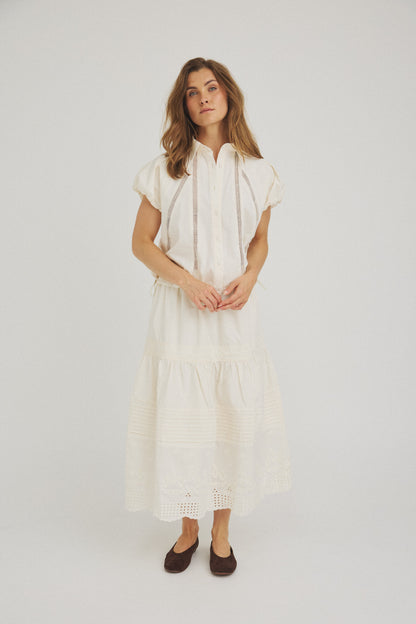 LUXZUZ // ONE TWO Vaike Skirt Skirt Off White 7038