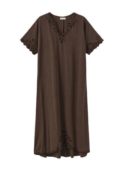 LUXZUZ // ONE TWO Vanessa Dress Dress Dark Brown 7090