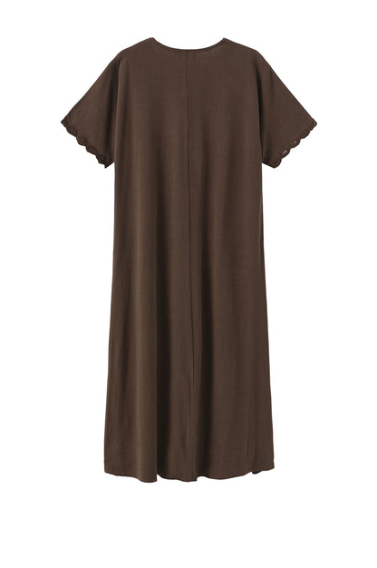 LUXZUZ // ONE TWO Vanessa Dress Dress Dark Brown 7090