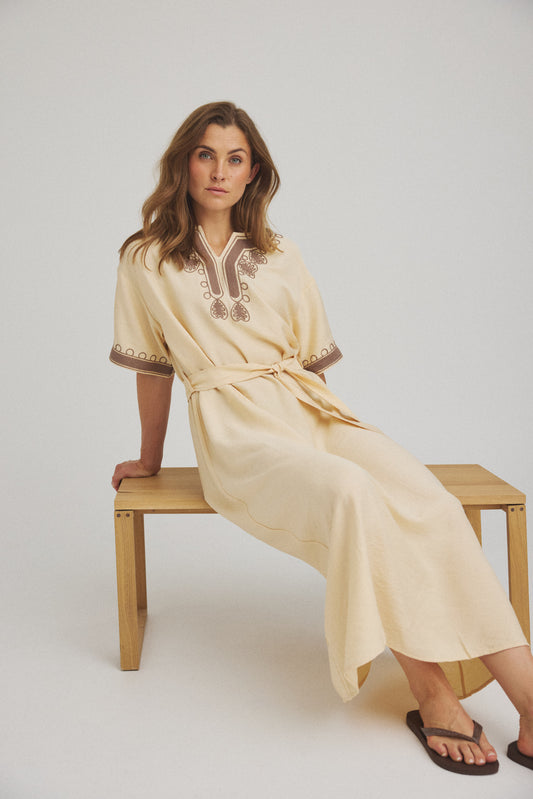 LUXZUZ // ONE TWO Vava Dress Dress Soft Yellow 1029