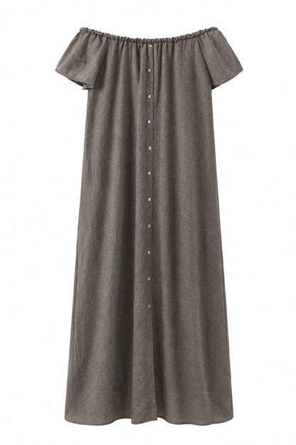 LUXZUZ // ONE TWO Vega Dress Dress Dark Taupe 7300