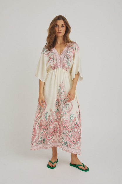 LUXZUZ // ONE TWO Vibecke Dress Dress Cream 7037