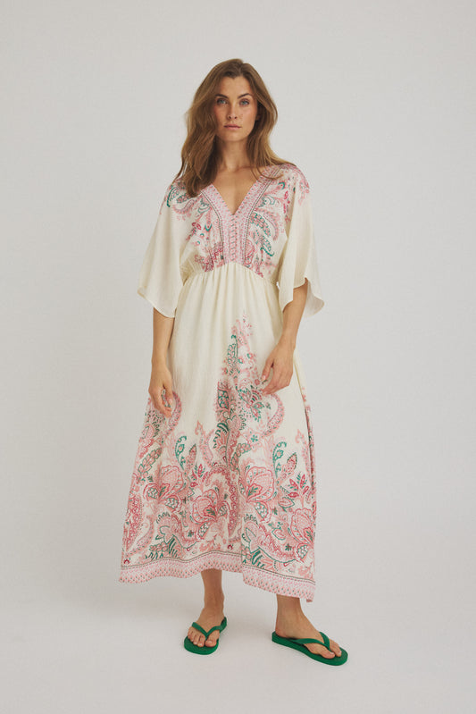 LUXZUZ // ONE TWO Vibecke Dress Dress Cream 7037
