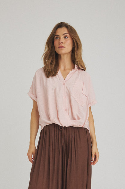 LUXZUZ // ONE TWO Viben Shirt Shirt Faded Pink 3054