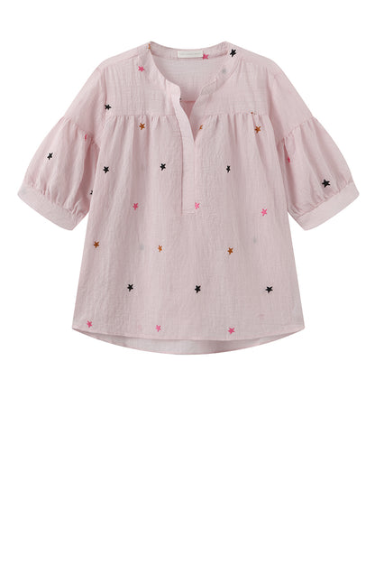LUXZUZ // ONE TWO Vibse Blouse Blouse Light Pink 3005