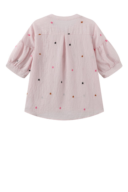 LUXZUZ // ONE TWO Vibse Blouse Blouse Light Pink 3005