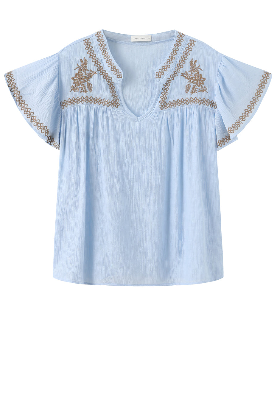 LUXZUZ // ONE TWO Vika Blouse Blouse Light Blue 5010