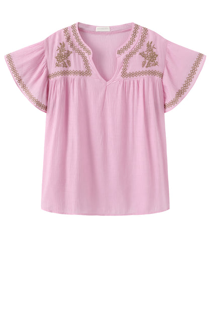 LUXZUZ // ONE TWO Vika Blouse Blouse Light Pink 3005