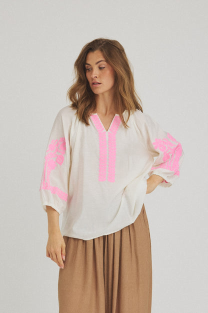 LUXZUZ // ONE TWO Viktoria Blouse Blouse Pink 3020