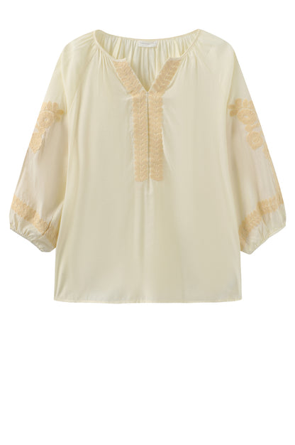 LUXZUZ // ONE TWO Viktoria Blouse Blouse Soft Yellow 1029
