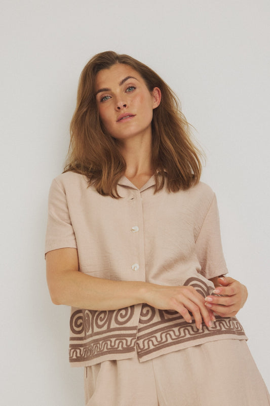 LUXZUZ // ONE TWO Vilia Shirt Shirt Taupe 7012