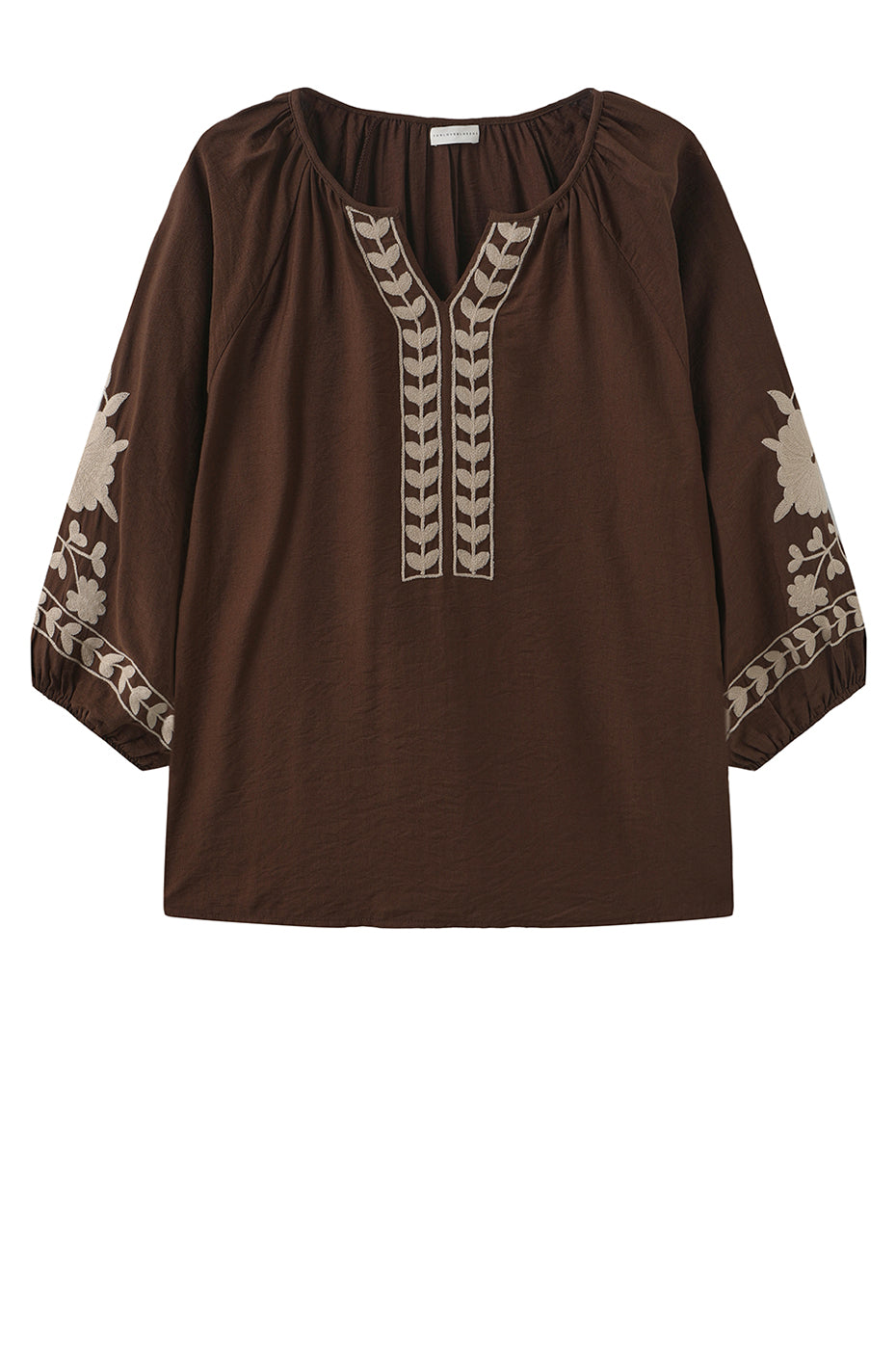 LUXZUZ // ONE TWO Vina Blouse Blouse Dark Brown 7090