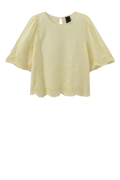 LUXZUZ // ONE TWO Virginia Blouse Blouse Soft Yellow 1029