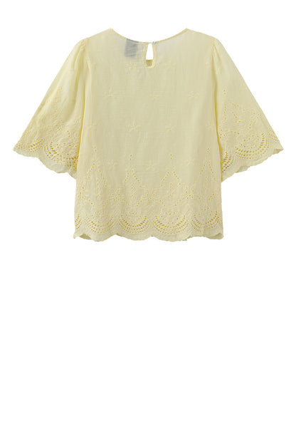 LUXZUZ // ONE TWO Virginia Blouse Blouse Soft Yellow 1029