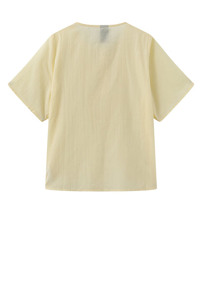LUXZUZ // ONE TWO Viva Blouse Blouse Soft Yellow 1029
