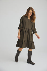 Walborg Dress - Army