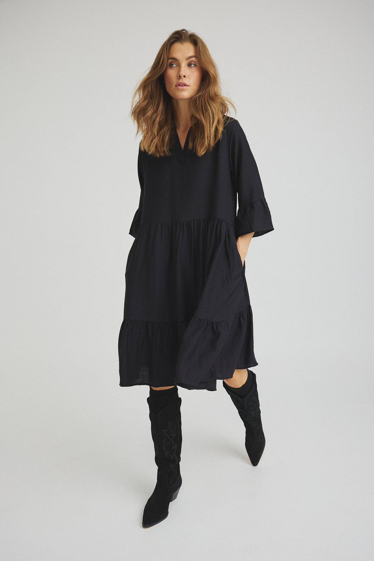 LUXZUZ // ONE TWO Walborg Dress Dress 999 Black