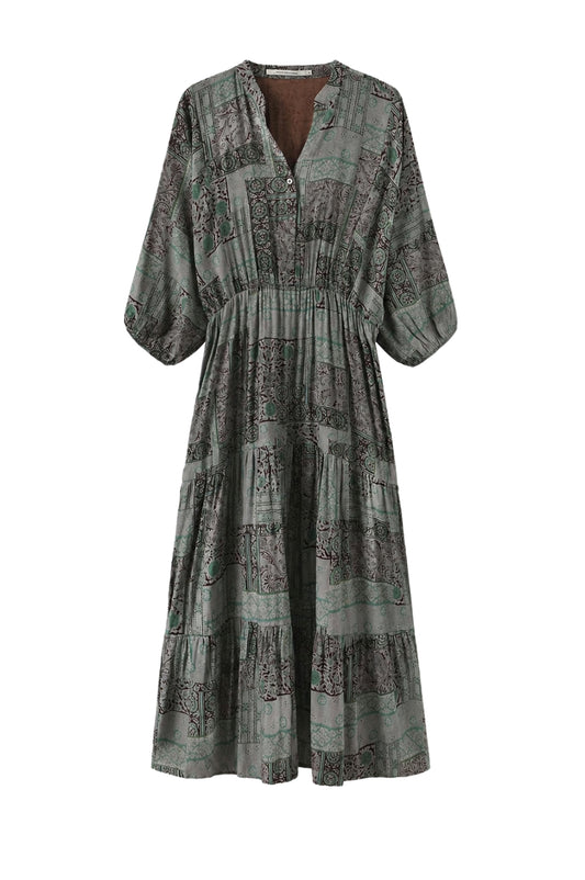 LUXZUZ // ONE TWO Walentine Dress Dress 672 Hedge Green