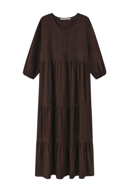 LUXZUZ // ONE TWO Warla Dress Dress 799 Choco Lux