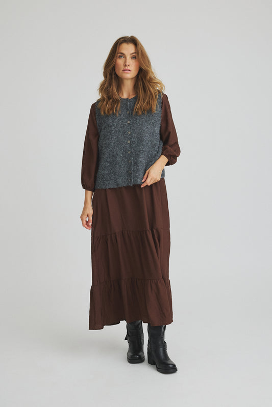 LUXZUZ // ONE TWO Warla Dress Dress 799 Choco Lux