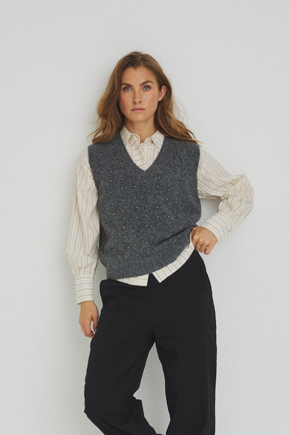 LUXZUZ // ONE TWO Zannie Knit Knit 824 Charcoal Gray