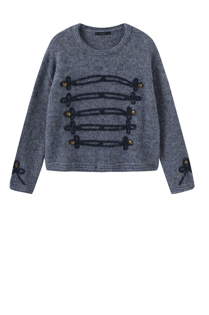 LUXZUZ // ONE TWO Zarina Knit Knit 522 Denim blue
