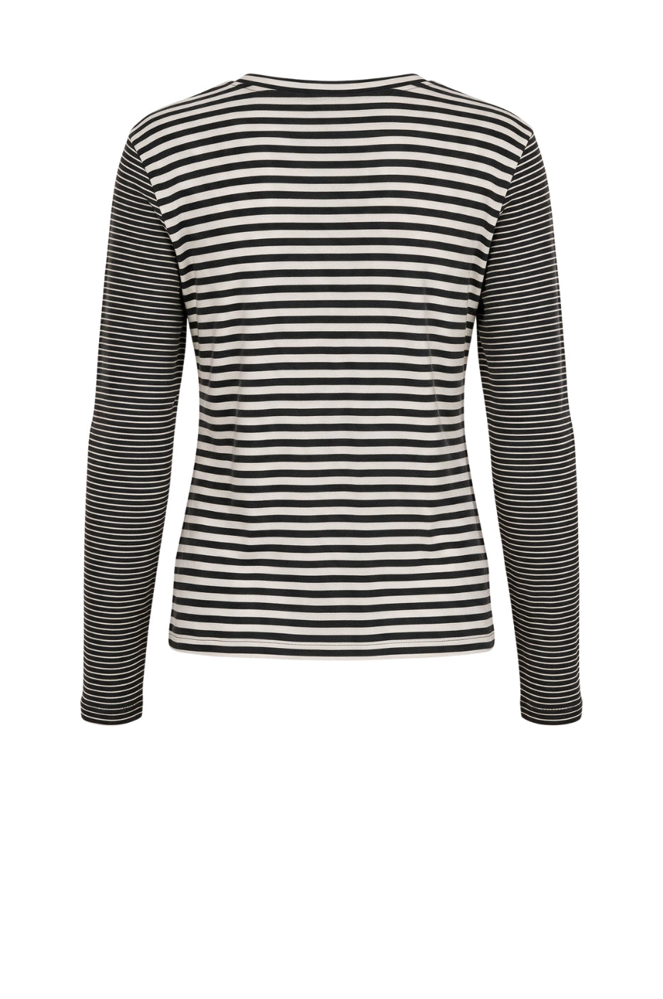 LUXZUZ // ONE TWO Zegzag Stripe T-shirt T-Shirt 741 Ecru