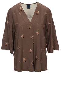 Zella Blouse - Otter Brown