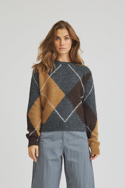LUXZUZ // ONE TWO Zella Knit Knit 816 Dark Grey Melange