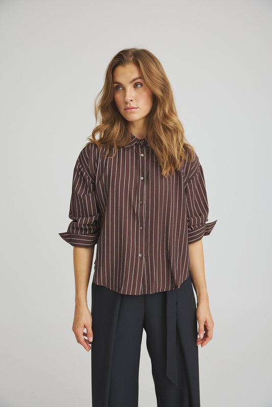 LUXZUZ // ONE TWO Zerafine Shirt Shirt 766 Chicory Coffee
